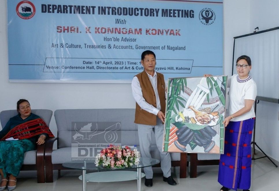 The Department of Art and Culture held an introductory meeting with its Advisor in Kohima on April 14. (DIPR Photo)